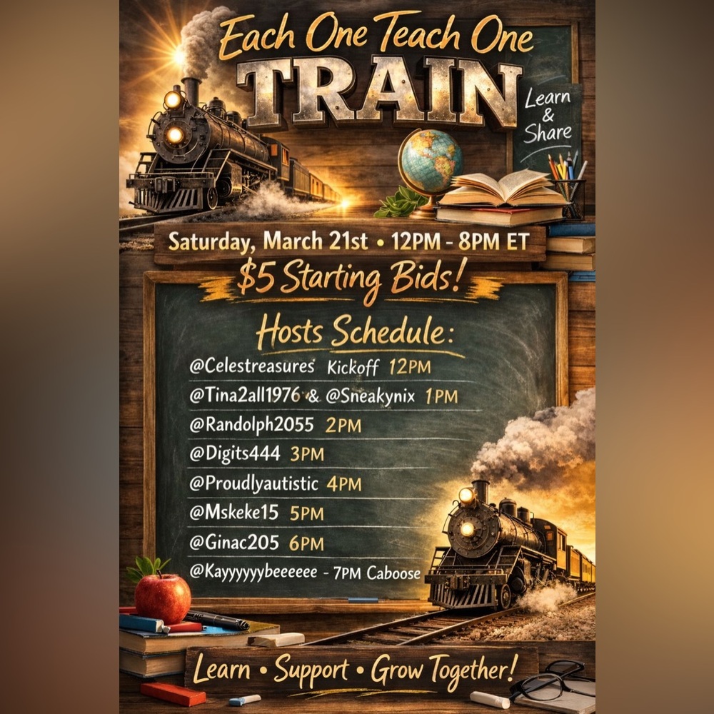 Each One Teach One Train ~ Saturday 5/16 $5 Starts Bids. 8 Hosts, Great Deals!! - Picture 8 of 8
